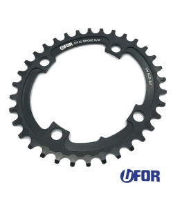 UFOR Oval Chainring 34T Black - 104BCD