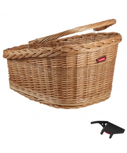 CESTO TRASERO KLICKFIX MIMBRE GT CON CLIP 47x37x26 MARRON