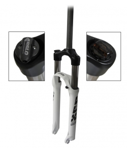 HORQUILLA SUNTOUR SF14 XCR32 RL 26 BLANCO 1 1/8 SL 255 mm 100 mm